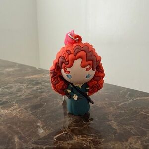Disney Brave Merida Keychain Princess Red Hair Figure Clip Toy